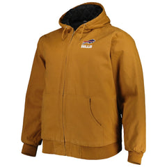 Buffalo Bills Dunbrooke Big & Tall Dakota Canvas Hoodie Full-Zip Jacket - Tan Hoodies