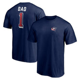 Columbus Blue Jackets Number One Dad Logo T-Shirt - Navy | US 4258756