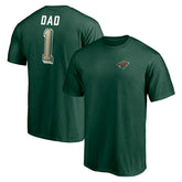 Minnesota Wild Number One Dad Logo T-Shirt - Green | US 4258762