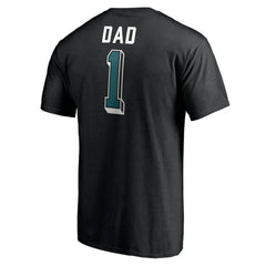 San Jose Sharks Number One Dad Logo T-Shirt - Black | US 4258771
