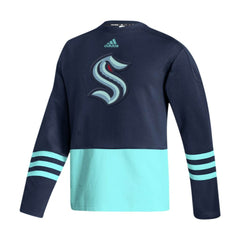 Seattle Kraken adidas Logo AEROREADY Pullover Sweater - Deep Sea Blue | US 4259626