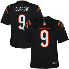 Joe Burrow Cincinnati Bengals Youth Game Jersey - Black Jerseys