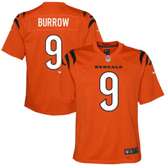 Joe Burrow Cincinnati Bengals Youth Game Jersey - Orange Jerseys