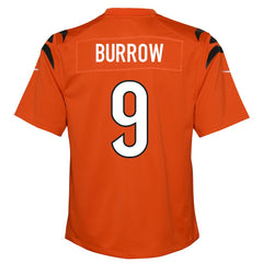 Joe Burrow Cincinnati Bengals Youth Game Jersey - Orange Jerseys