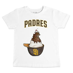 San Diego Padres Tiny Turnip Youth Sundae Helmet T-Shirt - White T-shirts
