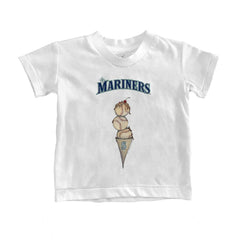 Seattle Mariners Tiny Turnip Youth Triple Scoop T-Shirt - White T-shirts