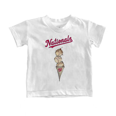 Washington Nationals Tiny Turnip Youth Triple Scoop T-Shirt - White T-shirts