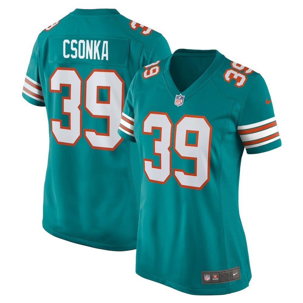 Larry Csonka Miami Dolphins Women's Retired Player Jersey - Aqua Jerseys