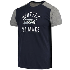 Seattle Seahawks Majestic Threads Field Goal Slub T-Shirt - College Navy/Gray T-shirts