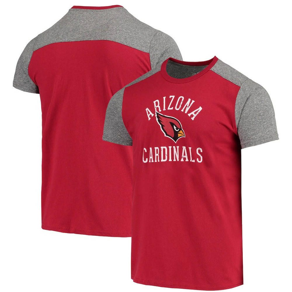 Arizona Cardinals Majestic Threads Field Goal Slub T-Shirt - Cardinal/Gray T-shirts