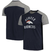 Denver Broncos Majestic Threads Field Goal Slub T-Shirt - Navy/Gray T-shirts