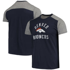 Denver Broncos Majestic Threads Field Goal Slub T-Shirt - Navy/Gray T-shirts