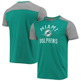 Miami Dolphins Majestic Threads Field Goal Slub T-Shirt - Aqua/Gray T-shirts