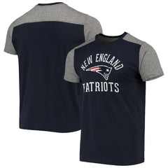 New England Patriots Majestic Threads Field Goal Slub T-Shirt - Navy/Gray T-shirts