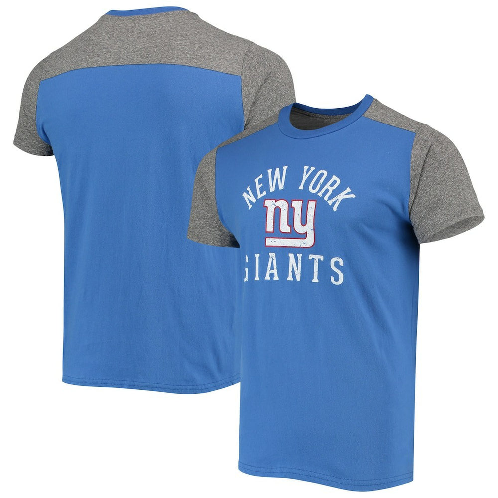 New York Giants Majestic Threads Field Goal Slub T-Shirt - Royal/Gray T-shirts