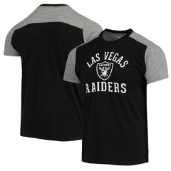 Las Vegas Raiders Majestic Threads Field Goal Slub T-Shirt - Black/Gray T-shirts