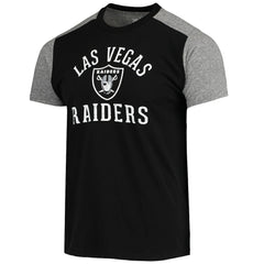 Las Vegas Raiders Majestic Threads Field Goal Slub T-Shirt - Black/Gray T-shirts