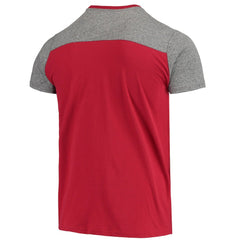 San Francisco 49ers Majestic Threads Gridiron Classics Field Goal Slub T-Shirt - Scarlet/Heathered Gray T-shirts