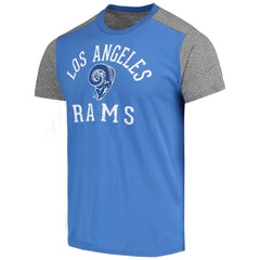Los Angeles Rams Majestic Threads Gridiron Classics Field Goal Slub T-Shirt - Royal/Heathered Gray T-shirts