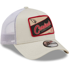 Arizona Cardinals New Era Happy Camper A-Frame Trucker 9FORTY Snapback Hat - Khaki/White Hats