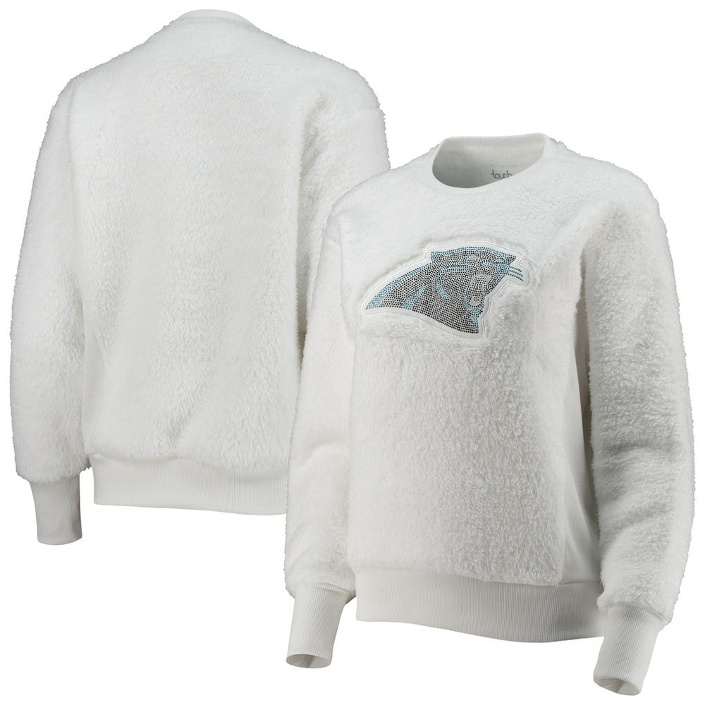 Carolina Panthers Touch Women's Milestone Tracker Pullover Sweatshirt - White Pullover