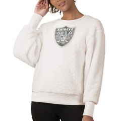 Las Vegas Raiders Touch Women's Milestone Tracker Pullover Sweatshirt - White Pullover