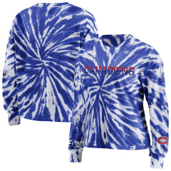 Montreal Canadiens WEAR by Erin Andrews Women's Tie-Dye Long Sleeve T-Shirt - Navy | US 4272645