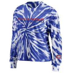 Montreal Canadiens WEAR by Erin Andrews Women's Tie-Dye Long Sleeve T-Shirt - Navy | US 4272645