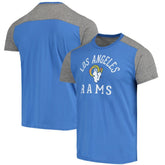 Los Angeles Rams Majestic Threads Field Goal Slub T-Shirt - Royal/Gray T-shirts