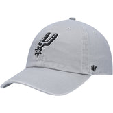 San Antonio Spurs '47 Core Logo Clean Up Adjustable Hat Gray - 47 brand
