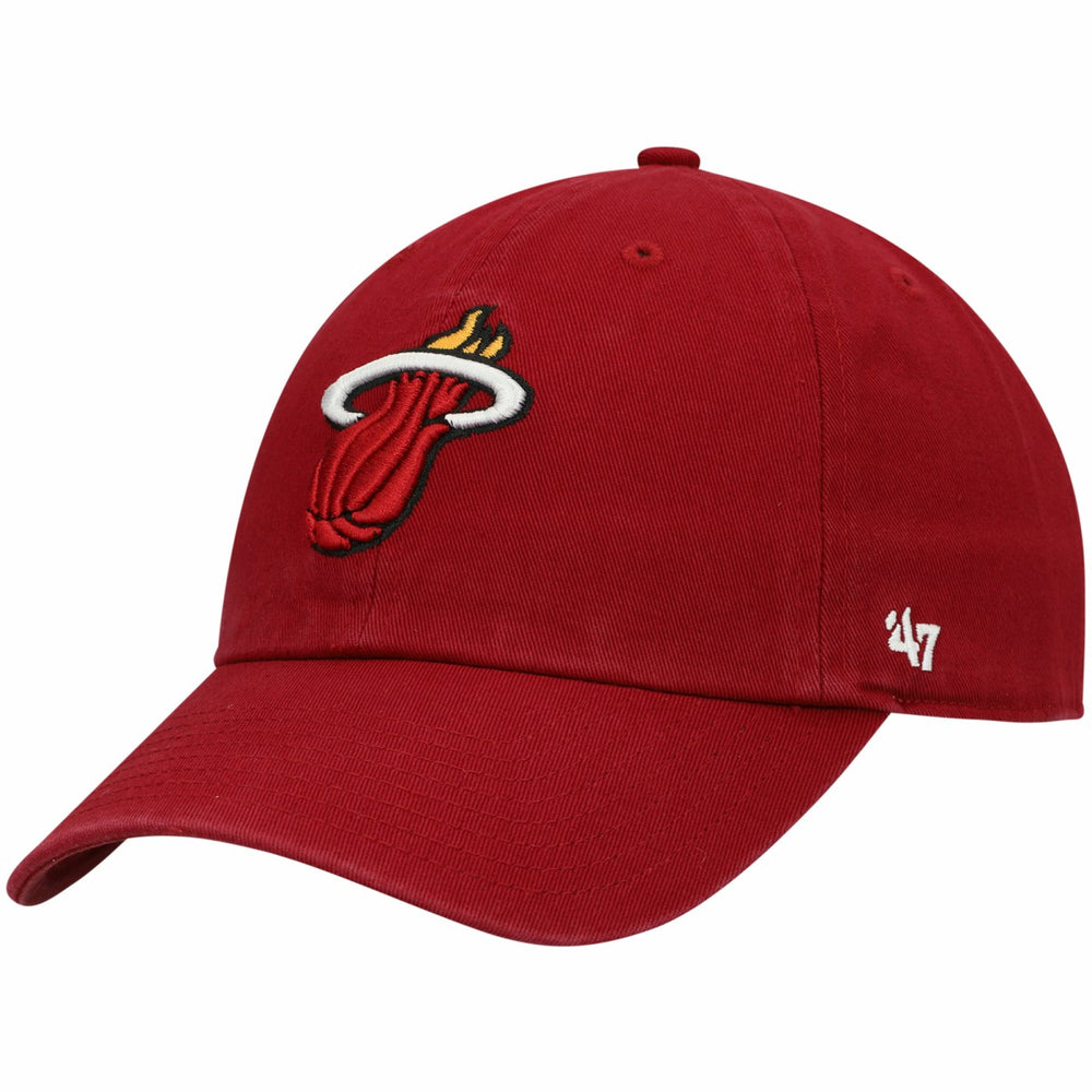 Miami Heat '47 Core Logo Clean Up Adjustable Hat Red - 47 brand outlet