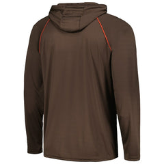 Cleveland Browns Starter Raglan Long Sleeve Hoodie T-Shirt - Brown Hoodies