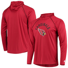 Arizona Cardinals Starter Raglan Long Sleeve Hoodie T-Shirt - Cardinal Hoodies