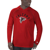 Atlanta Falcons Starter Raglan Long Sleeve Hoodie T-Shirt - Red Hoodies