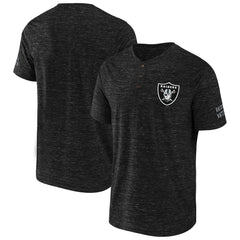 Las Vegas Raiders NFL x Darius Rucker Collection Slub Henley T-Shirt - Black T-shirts
