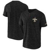 New Orleans Saints NFL x Darius Rucker Collection Slub Henley T-Shirt - Black T-shirts