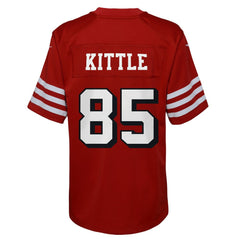 George Kittle San Francisco 49ers Youth Game Jersey - Scarlet Jerseys