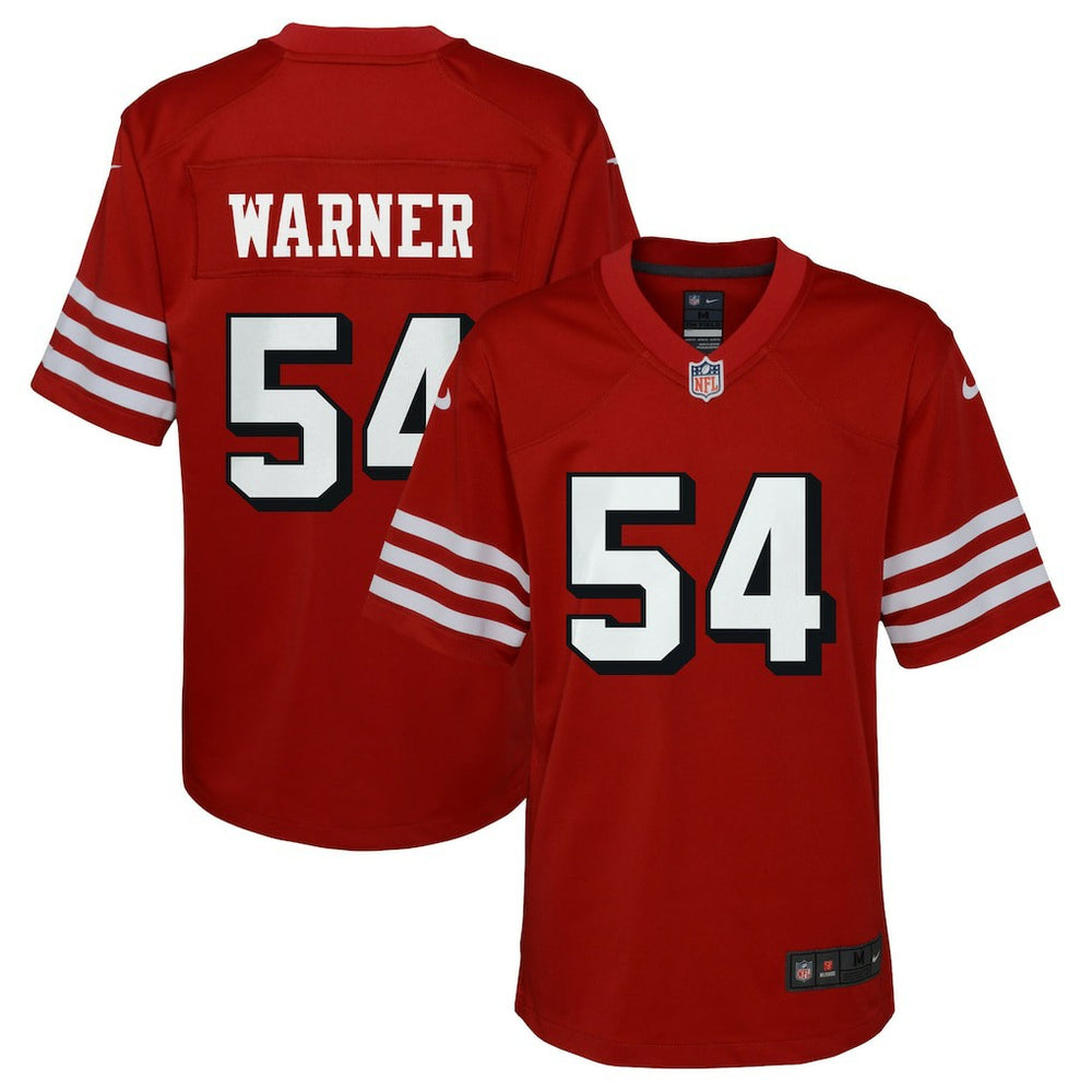 Fred Warner San Francisco 49ers Youth Game Jersey - Scarlet Jerseys
