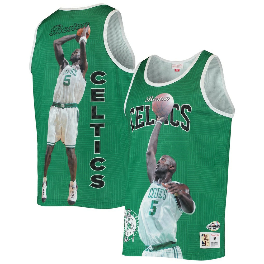Kevin Garnett Boston Celtics Hardwood Classics Player Tank Top Kelly Green - Mitchell & Ness