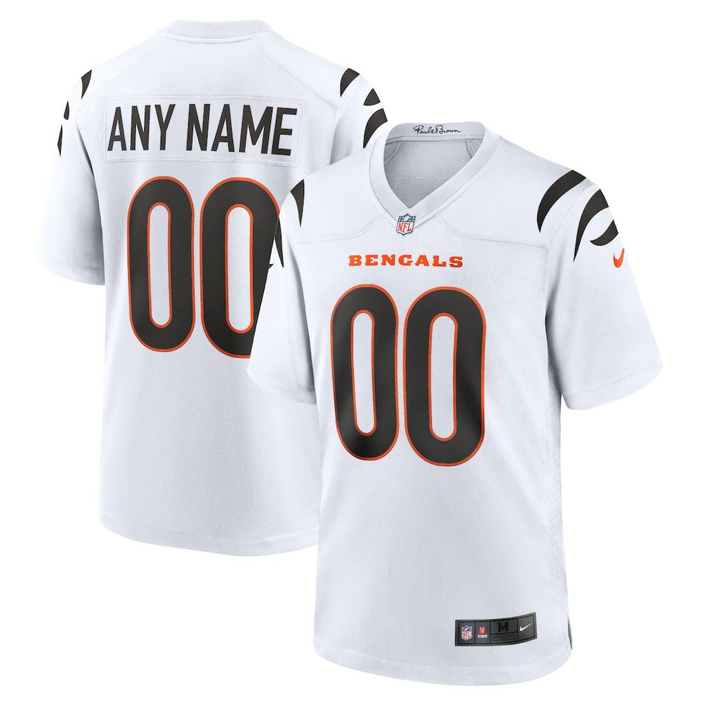 Cincinnati Bengals Game Custom Jersey - White Jerseys