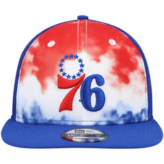 Philadelphia 76ers Hazy Trucker 9FIFTY Snapback Hat Royal - New Era