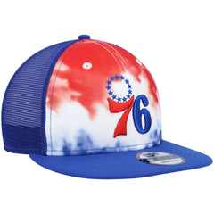 Philadelphia 76ers Hazy Trucker 9FIFTY Snapback Hat Royal - New Era