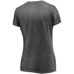 Pittsburgh Steelers Women's League Leader Space Dye V-Neck T-Shirt - Charcoal T-shirts