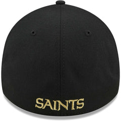 New Orleans Saints New Era Flawless Stripe 39THIRTY Flex Hat - Black Hats