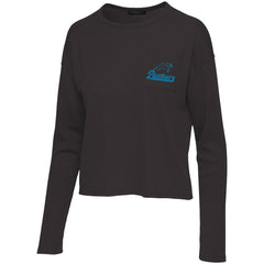 Carolina Panthers Junk Food Women's Pocket Thermal Long Sleeve T-Shirt - Black T-shirts