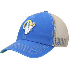 Los Angeles Rams '47 Head Trawler Trucker Clean Up Snapback Hat - Royal/Natural Hats