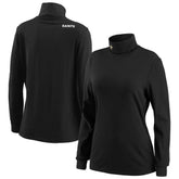 New Orleans Saints WEAR by Erin Andrews Women's Long Sleeve Tri-Blend Turtleneck T-Shirt - Black T-shirts