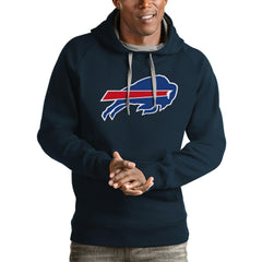 Buffalo Bills Antigua Victory Pullover Hoodie - Navy Hoodies