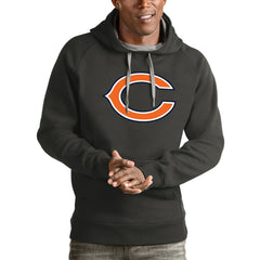 Chicago Bears Antigua Victory Pullover Hoodie - Charcoal Hoodies