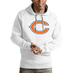 Chicago Bears Antigua Victory Pullover Hoodie - White Hoodies